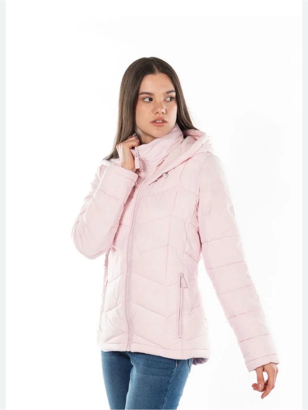 Calvin Klein Powder Pink Quilted Puffer Jacket